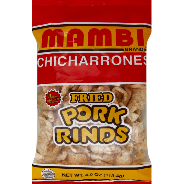 Chips & Pretzels Mambi Pork Rinds, Fried, Chicharrones hero