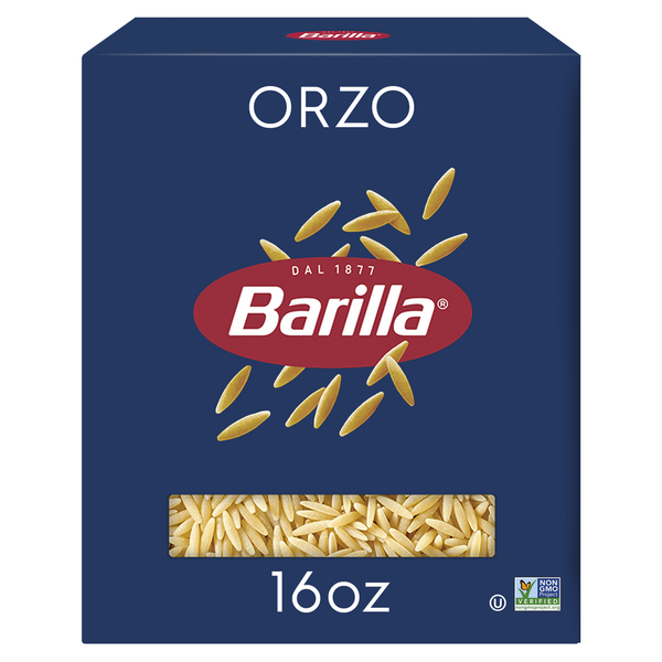 Dry Pasta & Noodles Barilla Orzo - Non-GMO Pasta Made with Durum Wheat Semolina & Kosher Certified hero