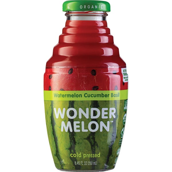 WONDER MELON 100% Cold Pressed Organic Juice, Watermelon, Cucumber & Basil hero