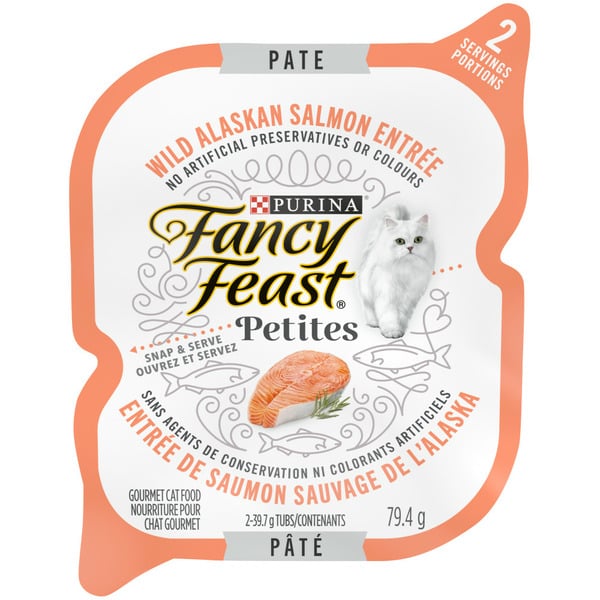 Cat Food & Care Fancy Feast Dishware Petites Pâté Wild Alaskan Salmon Entrée hero