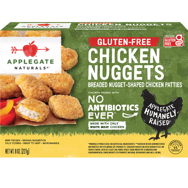 Frozen Appetizers & Sides Applegate Naturals  Natural Gluten-Free Chicken Nuggets hero