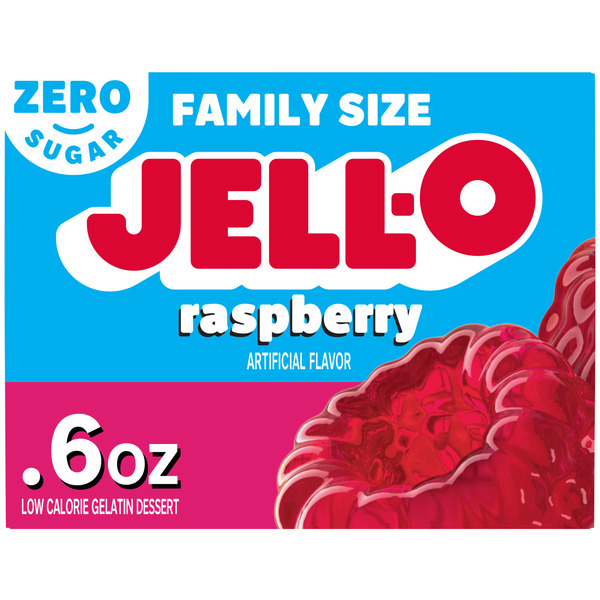 Doughs, Gelatins & Bake Mixes Jell-O Zero Sugar Raspberry Flavor Gelatin hero