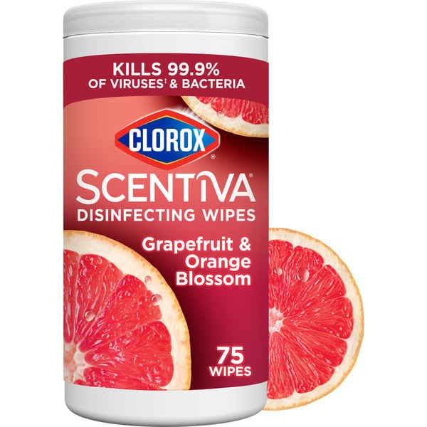 Clorox Scentiva® Wipes, Bleach Free Cleaning Wipes, Grapefruit & Orange Blossom hero