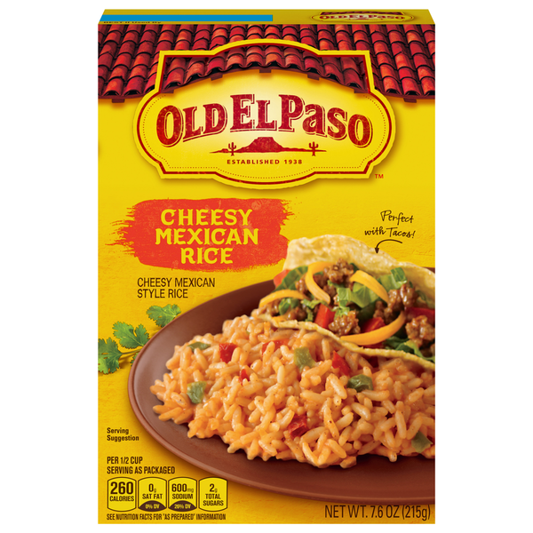 Instant Foods Old El Paso Rice, Cheesy Mexican Style hero