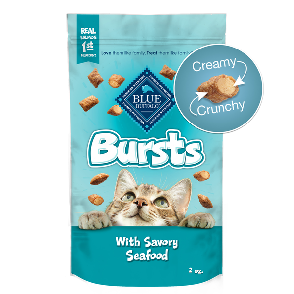 Cat Food & Care Blue Buffalo Bursts Crunchy Cat Treats, Seafood hero