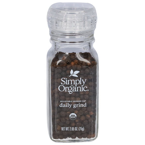 Spices & Seasonings Simply Organic Black Peppercorn, Daily Grind hero