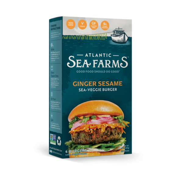 Atlantic Sea Farms Ginger Sesame Sea-Veggie Burgers hero