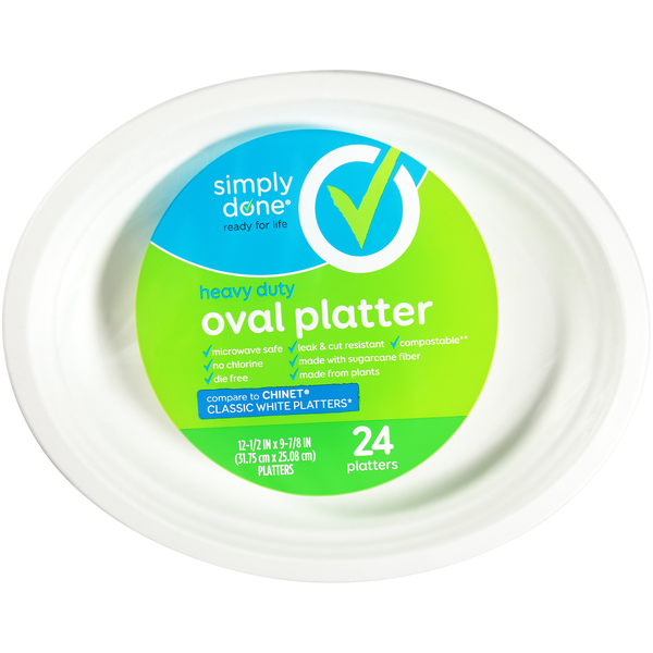 Simply Done Heavy Duty Oval Platters hero