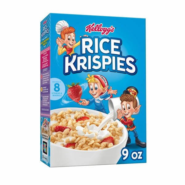 Cereal & Granola Kellogg's Rice Krispies Breakfast Cereal, Kids Snacks, Family Breakfast, Original hero