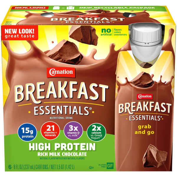 Protein & Meal Replacements Carnation Breakfast Essentials Rich Milk Chocolate hero