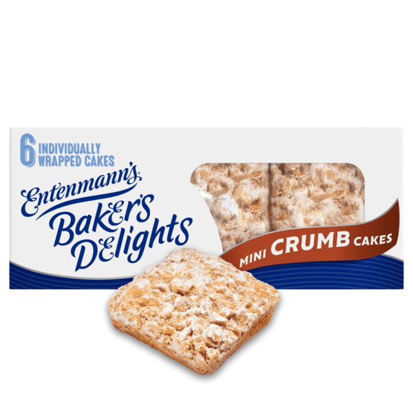 Bakery Desserts Entenmann's Baker's Delights, 6 packs, Cinnamon Sugar Mini Crumb Cakes hero