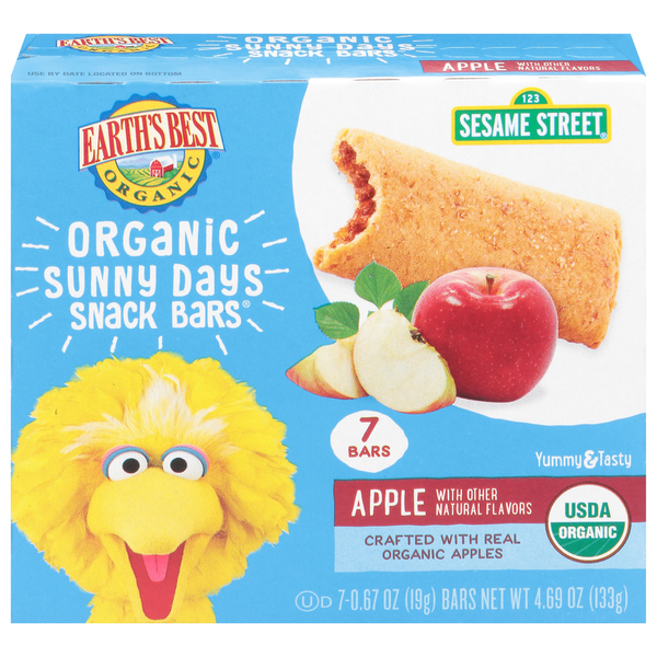 Baby Food & Formula Earth's Best Organic Sunny Days Snack Bars, Apple hero