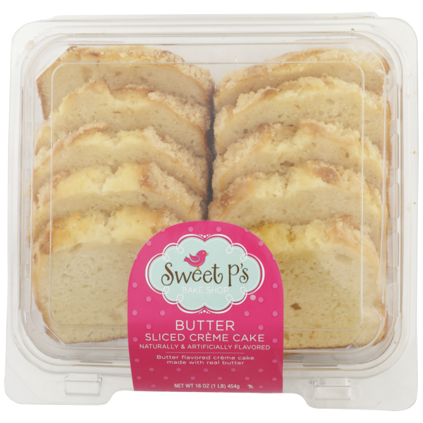 Bakery Desserts Sweet P's Butter Sliced Creme Cake hero