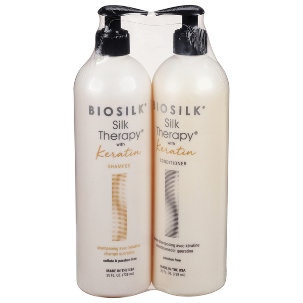 BioSilk Silk Therapy Shampoo & Conditioner hero