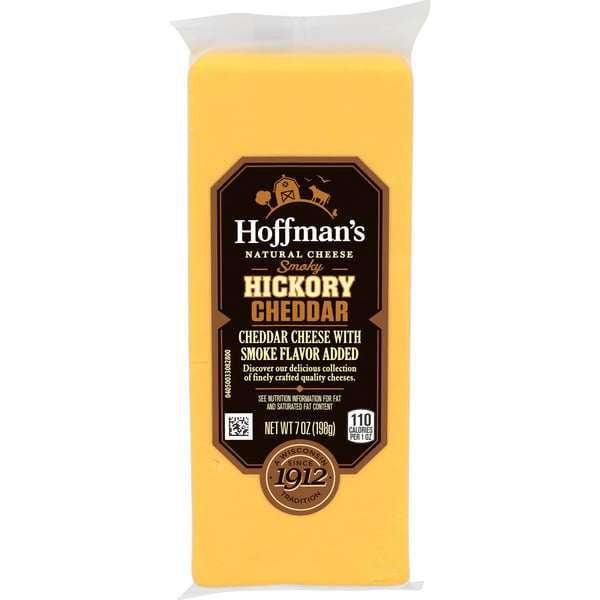 Packaged Cheese HOFFMAN’S Smoky Hickory Yellow Cheddar Cheese with Smoke Flavor Added hero