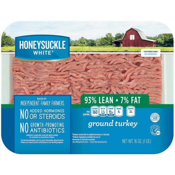 Packaged Meat Honeysuckle White® 93% Lean / 7% Fat Ground Turkey Tray hero