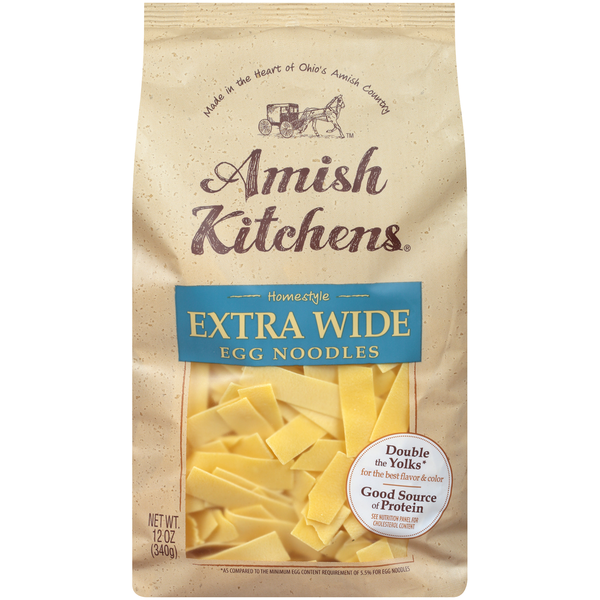 Dry Pasta Amish Kitchens Egg Noodles, Homestyle Extra Wide hero