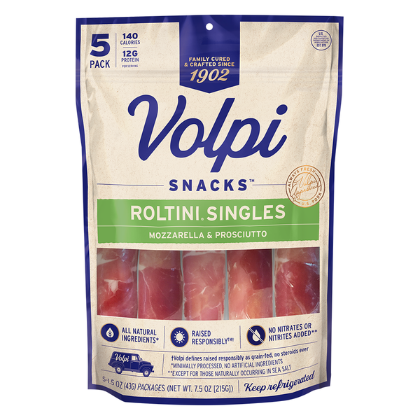 Lunch Meat Volpi Roltini Singles with Mozzarella & Prosciutto, Keto-Friendly hero