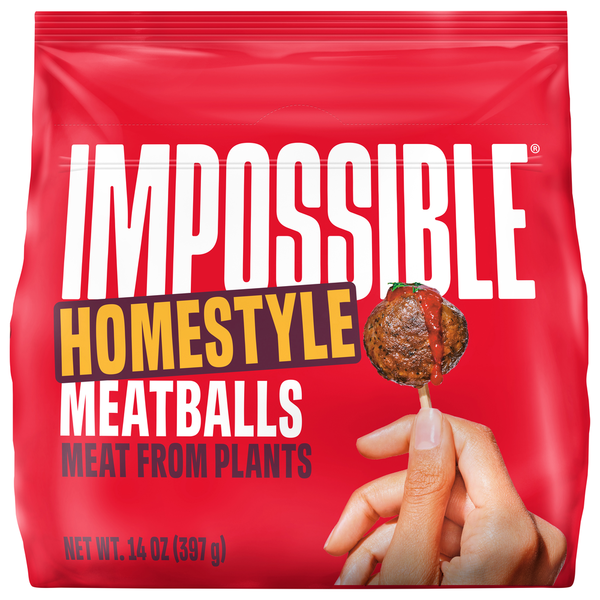 Frozen Meals Impossible Meatballs Made From Plants, Homestyle hero