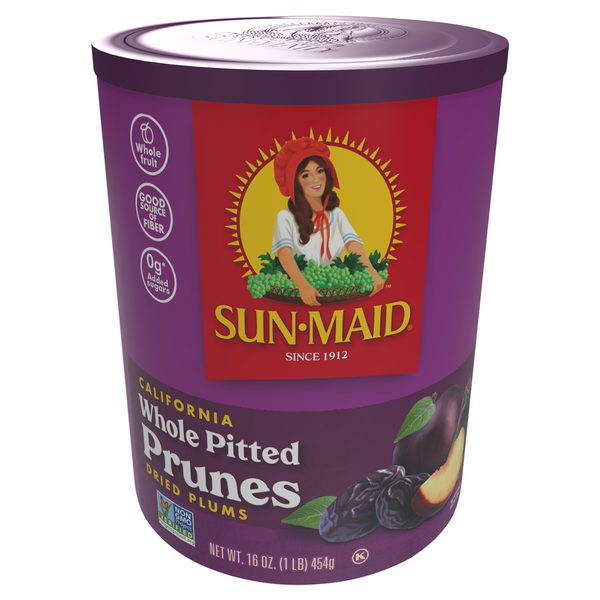 Dried Fruit & Fruit Snacks Sun-Maid California Whole Pitted Prunes - Resealable Canister hero