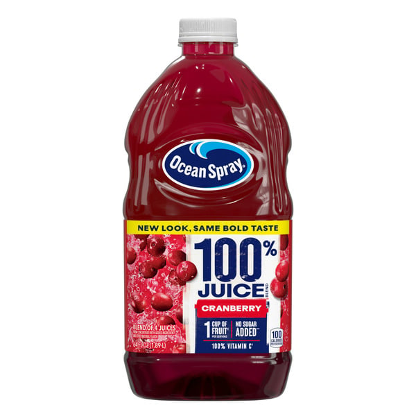 Shelf Stable Milks Ocean Spray 100% Juice Cranberry Juice Blend hero