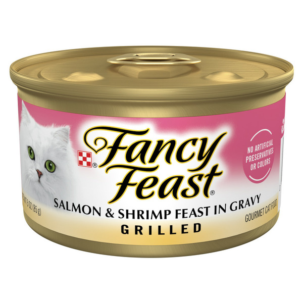 Cat Food Purina Fancy Feast Grilled Wet Cat Food Salmon and Shrimp Feast in Wet Cat Food Gravy hero