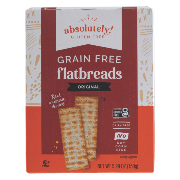 Crackers Absolutely Gluten Free Original Flatbread hero