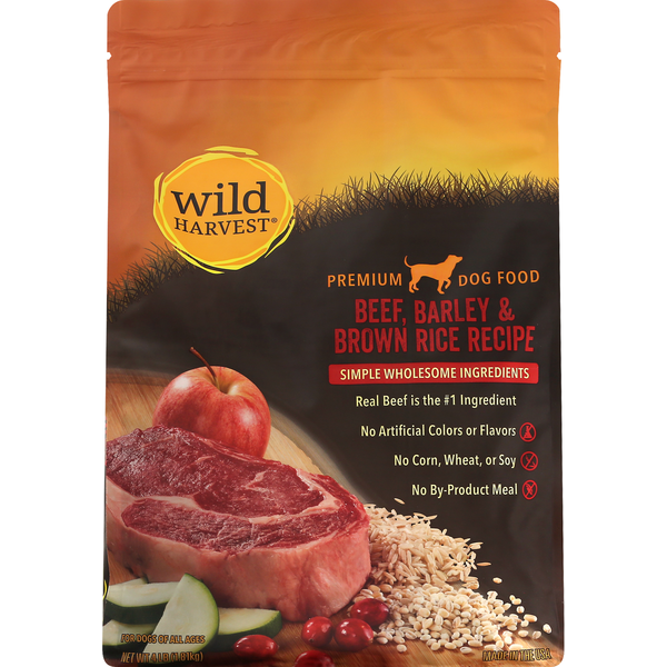 Dog Food & Care Wild Harvest Dog Food, Beef, Barley & Brown Rice Recipe hero