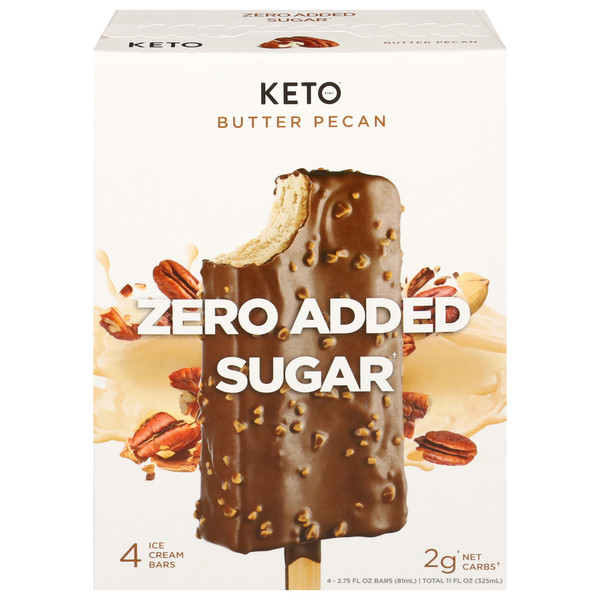 Frozen Dessert Keto Foods Butter Pecan Crunch Ice Cream Bar hero