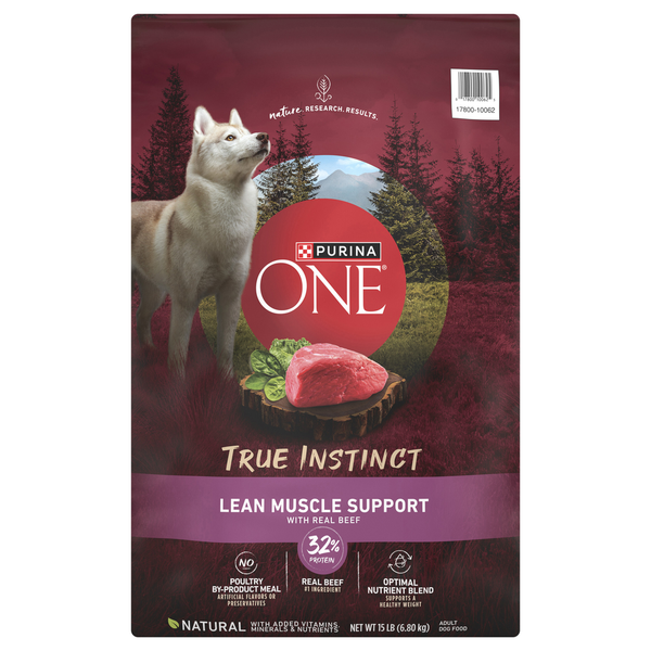 Dog Food & Care Purina ONE Dog Food, Lean Muscle Support, Real Beef, Adult hero