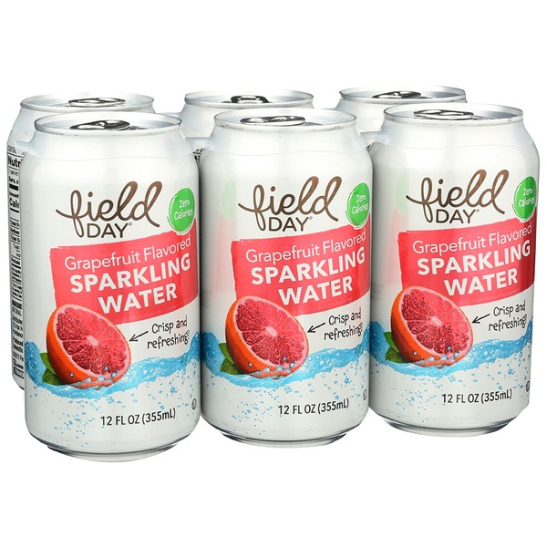 FIELD DAY Sparkling Water, Grapefruit Flavored hero