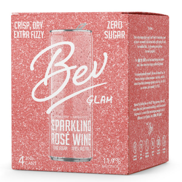 Single Serve Wines Bev Glam Sparkling Rosé Wine hero