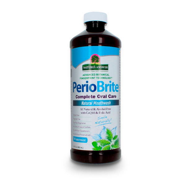 Oral Hygiene Nature's Answer PerioWash Wintermint Mouthwash hero