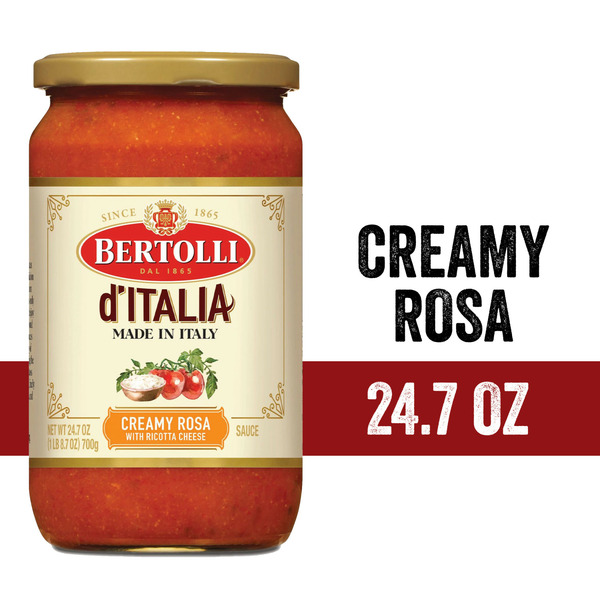 Bertolli Creamy Rosa Sauce, Authentic Tuscan Style Pasta Sauce Made in Italy hero