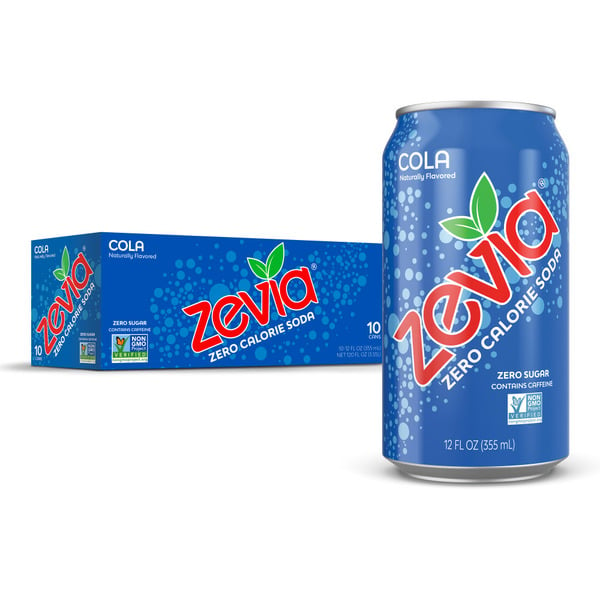 Soft Drinks Zevia Zero Calorie Cola Soda hero