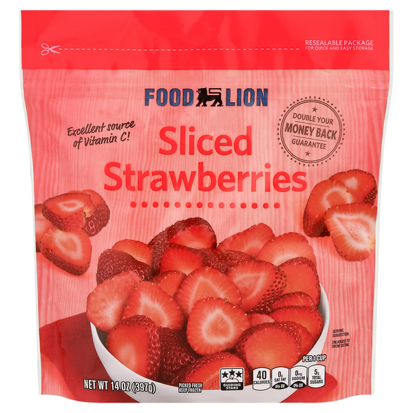 Frozen Produce Food Lion Strawberries, Sliced hero