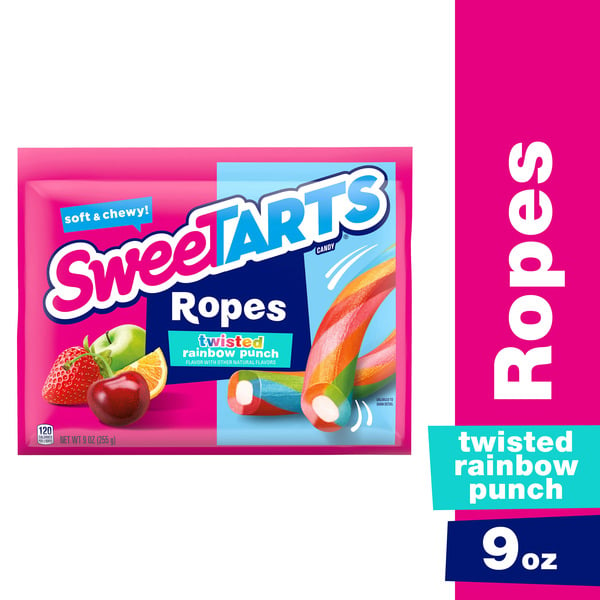 Candy & Chocolate SweeTARTS Ropes, Twisted Rainbow Punch, Share Pack hero