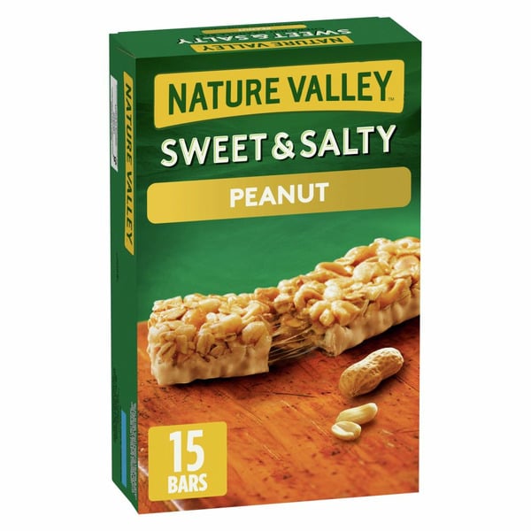 Energy & Granola Bars Nature Valley Granola Bars, Sweet and Salty Nut, Peanut hero