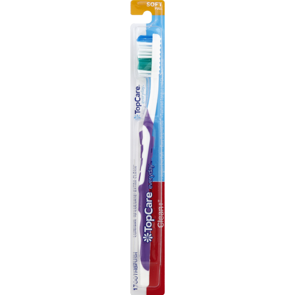 Oral Hygiene TopCare Toothbrush, Clean +, Soft, Full hero