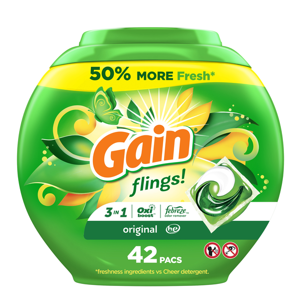 Laundry Gain Laundry Detergent Soap Pacs, Original Scent hero