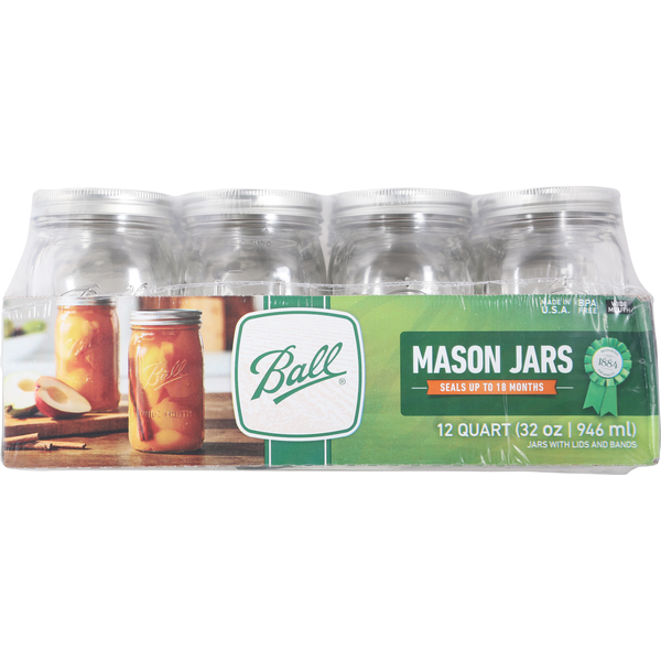 Food Storage Ball Mason Jars, Wide Mouth, 12 Quart hero