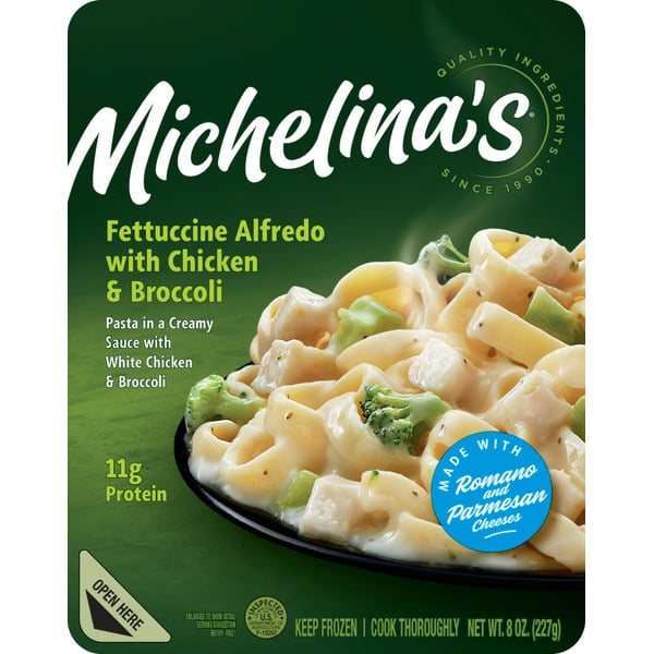 Frozen Meals Michelina's Fettucine Alfredo with Chicken and Broccoli hero