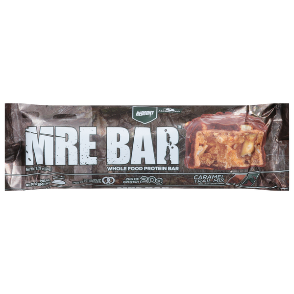 REDCON1 MRE BAR Protein Bar, Caramel Trail Mix, Whole Food hero