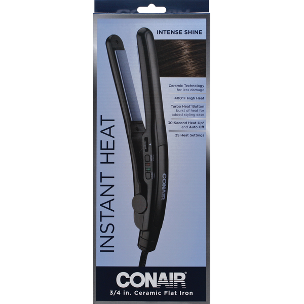 Hair Care Conair Flat Iron, Ceramic, Instant Heat hero