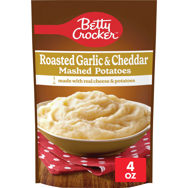 Betty Crocker Roasted Garlic & Cheddar Mashed Potatoes hero