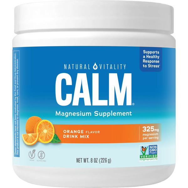 Vitamins & Supplements Natural Vitality Magnesium Supplement Orange Drink Mix hero