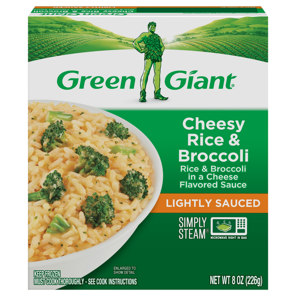 Green Giant Cheesy Rice & Broccoli, Lightly Sauced hero