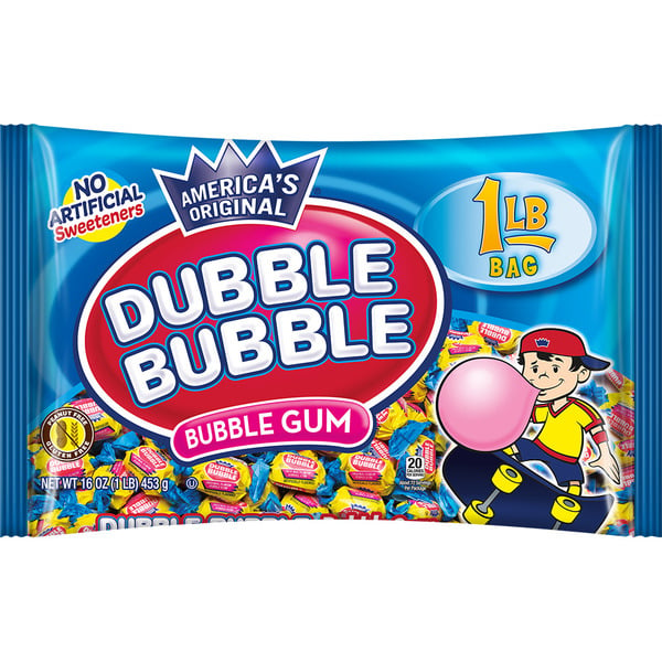 Mint & Gum Dubble Bubble Original Flavored Twist Wrapped Bubble Gum Bag hero