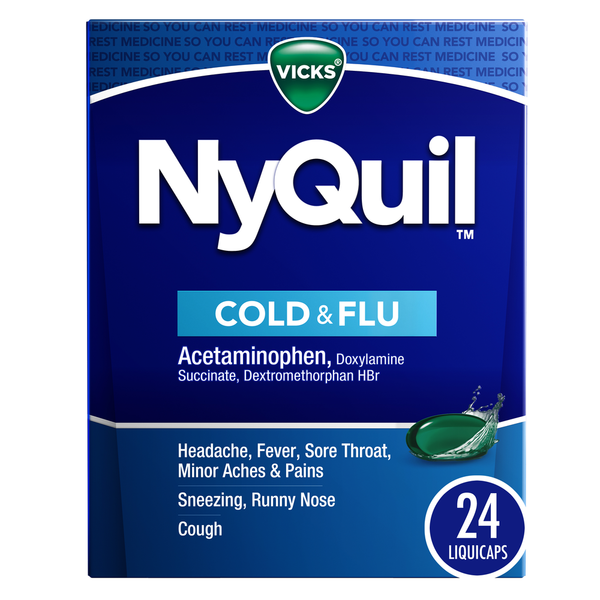 Cold, Flu & Allergy Vicks Nighttime Cold, Cough & Flu Medicine hero