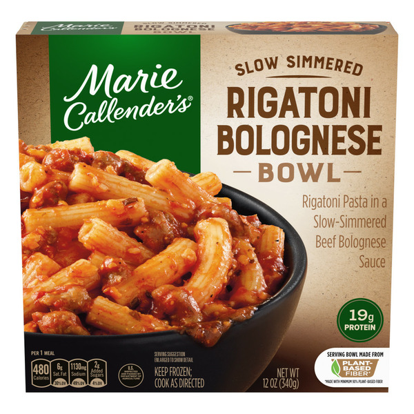 Frozen Meals Marie Callender's Rigatoni Bolognese Bowl Frozen Meal hero